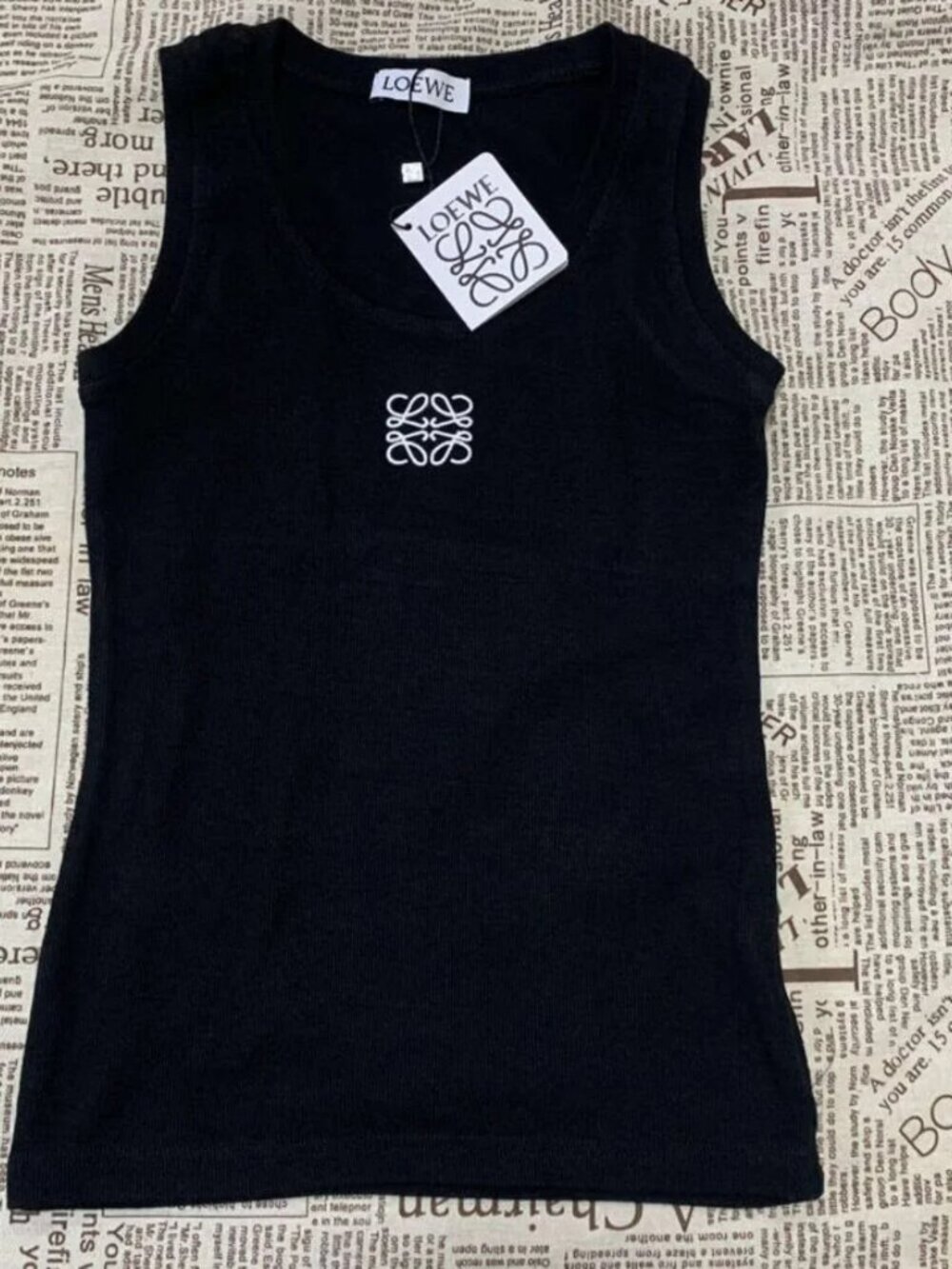 Loewe Women's Black Tank Tops